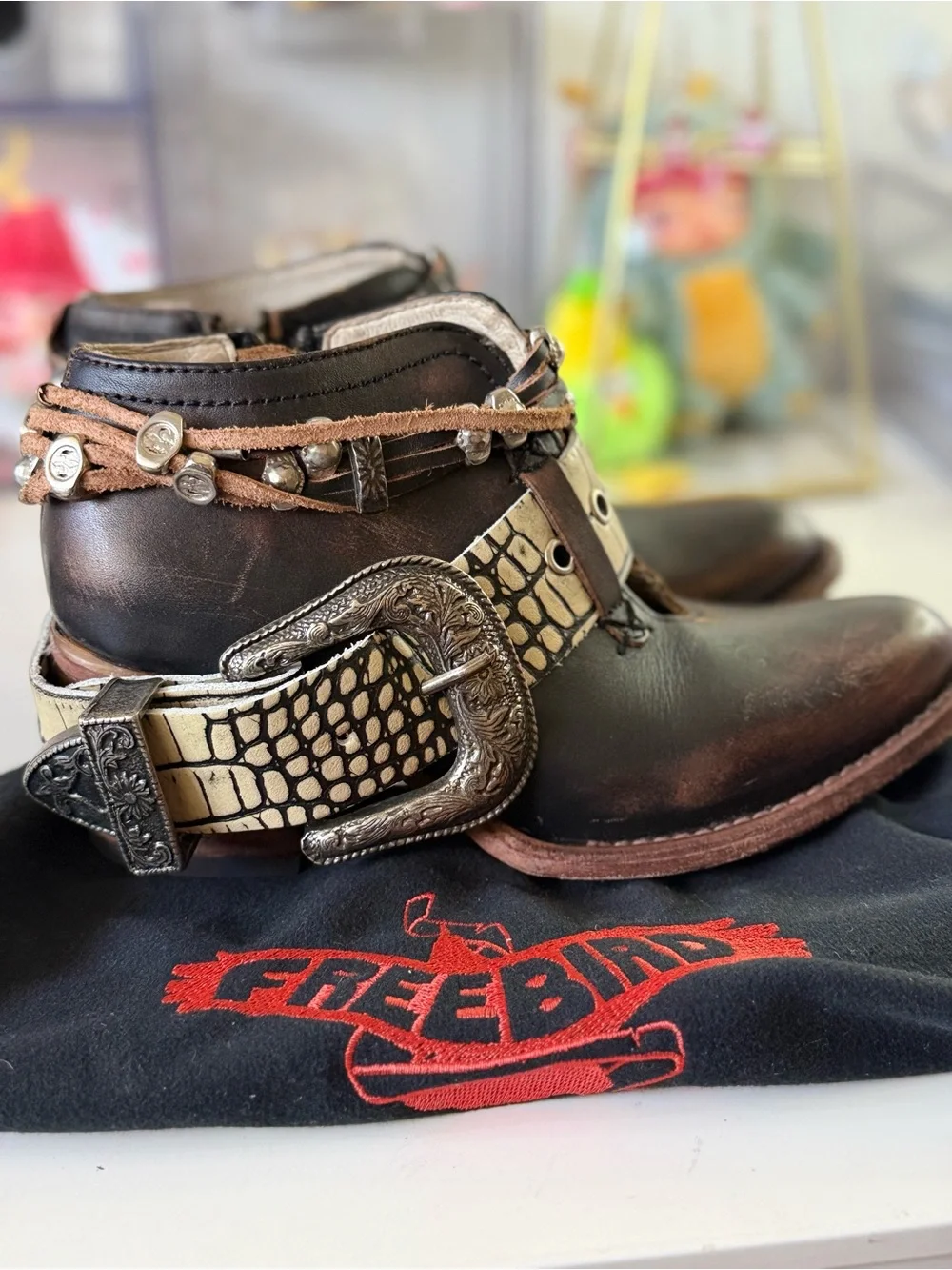 FREEBIRD Salon Black Leather Bootie. Size 5!